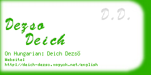 dezso deich business card